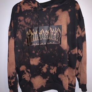 Bleach Dyed Trippy Thrasher Hoodie UNISEX